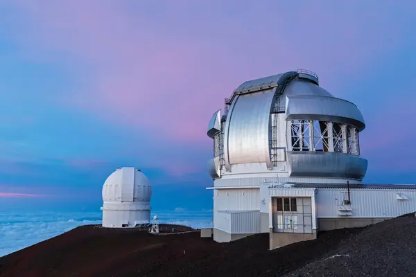 Eua Havaí Vulcão Mauna Kea Telescópios Nos Observatórios Mauna Kea — Fotografia de Stock