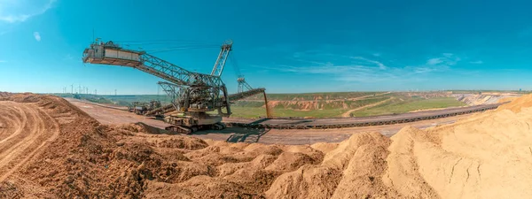 Germany Juechen Panoramic View Garzweiler Surface Mine Old Spreader — Stock Photo, Image