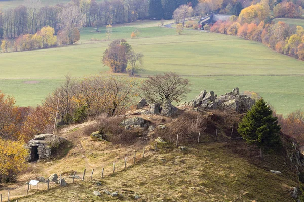 Germania Hessian Rhoen Nature Park Autunno Sulle Wasserkuppe — Foto Stock