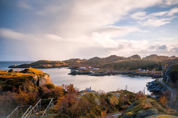 Норвегія Лофотенські Острови Нусфьорд Узбережжя Моря — стокове фото