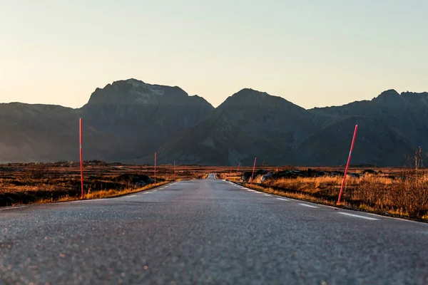 Norway Lofoten Islands Empty Country Road — Stock Photo, Image