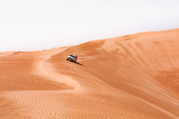 Sultanaat Van Oman Wahiba Sands Duinenrammen Een Suv — Stockfoto