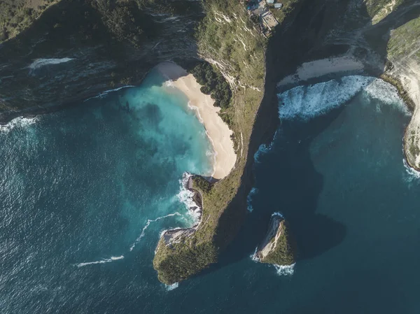 Aerial View Kelingking Beach Nusa Penida Island Bali Indonesia — Stock Photo, Image