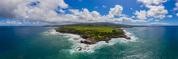 Widok Lotu Ptaka Ocean Spokojny Góry West Maui Punalau Maui — Zdjęcie stockowe