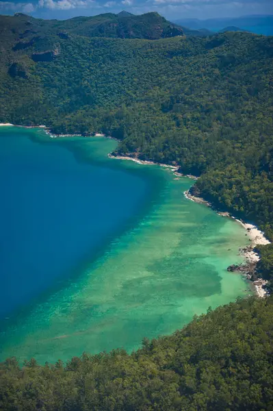 Flygfoto Över Whitehaven Beach Whitsunday Islands Queensland Australien — Stockfoto