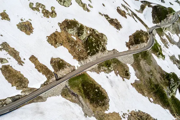 スイス ウリのカントン 持続可能な峠の空中風景 — ストック写真