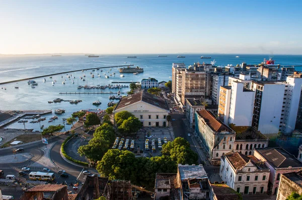 Perspectivas Pelourinho Sobre Parte Inferior Cidade Velha Salvador Bahia Brasil — Fotografia de Stock