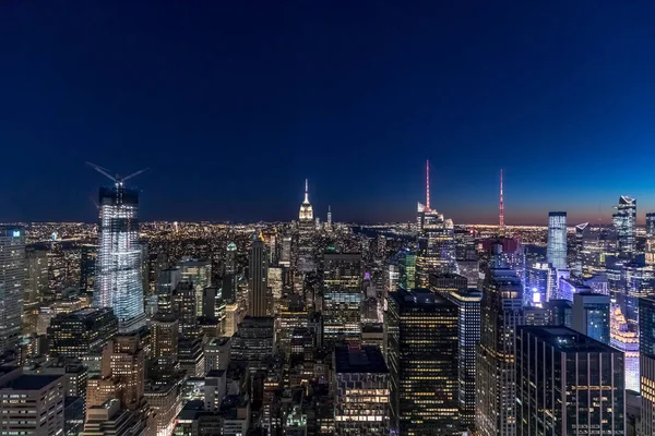 Skyline Heure Bleue Manhattan New York États Unis — Photo