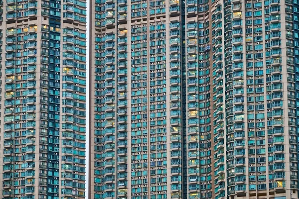 Kısmi Apartman Kulesi Manzarası Kowloon Hong Kong Çin — Stok fotoğraf