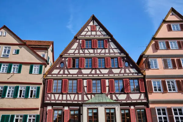 Timber Frame House Old Town Tuebingen Baden Wuerttemberg Germany — стоковое фото