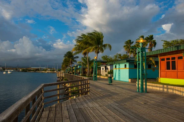 Huizen Pier Van Ponce Haven Puerto Rico Caribisch Gebied — Stockfoto