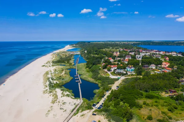 Вид Висоти Озеро Узбережжі Янтарного Біля Моря Калінінград Росія — стокове фото