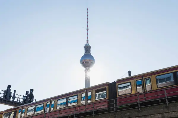 Germany Berlin Low Angle View Tower Bahn Train — Stock Photo, Image