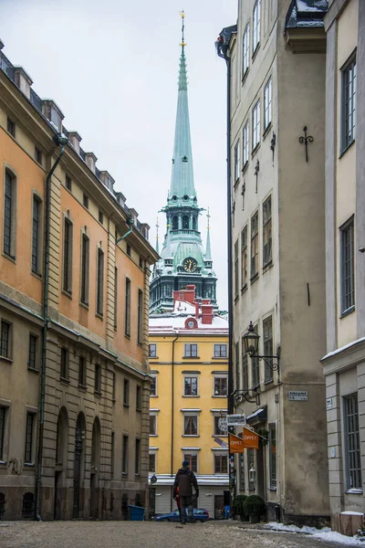 Staré Město Stockholm Zimě Švédsko — Stock fotografie