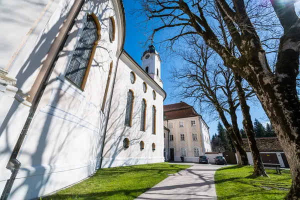 Utanför Wieskirche Church Steingaden Bayern Tyskland — Stockfoto