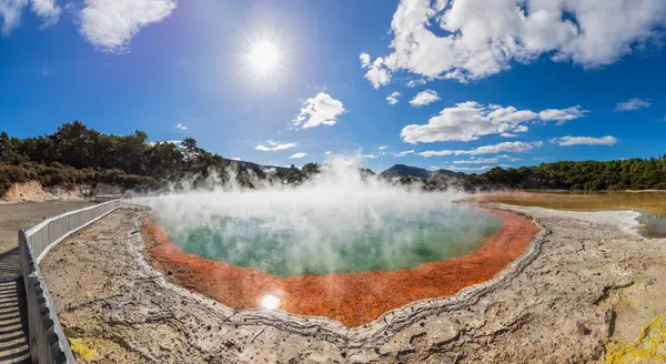 Şampanya Havuzu Wai Tapu Termal Harikalar Diyarı Taupo Volkanik Bölgesi — Stok fotoğraf