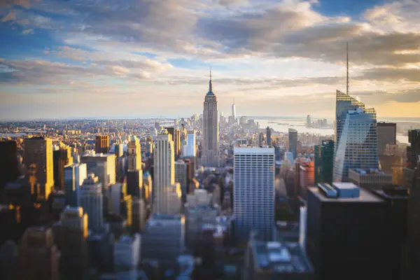 Usa New York New York City View Manhattan Skyscrapers — Stock Photo, Image