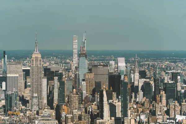 Ηπα Νέα Υόρκη Νέα Υόρκη Αεροφωτογραφία Του Ορίζοντα Του Μανχάταν — Φωτογραφία Αρχείου