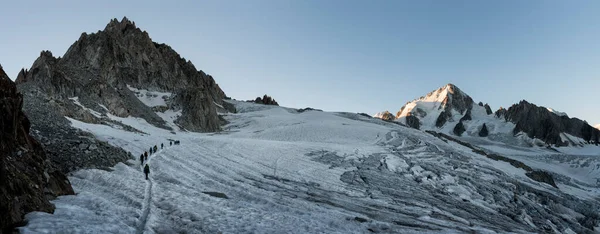 Frankreich Mont Blanc Massiv Chamonix Bergsteiger Glacier Tour — Stockfoto