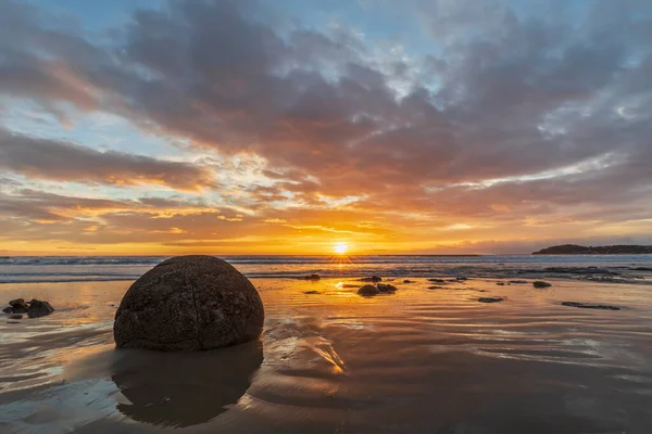 Nya Zeeland Oceanien Sydön Sydland Hampden Otago Moeraki Koekohe Beach — Stockfoto