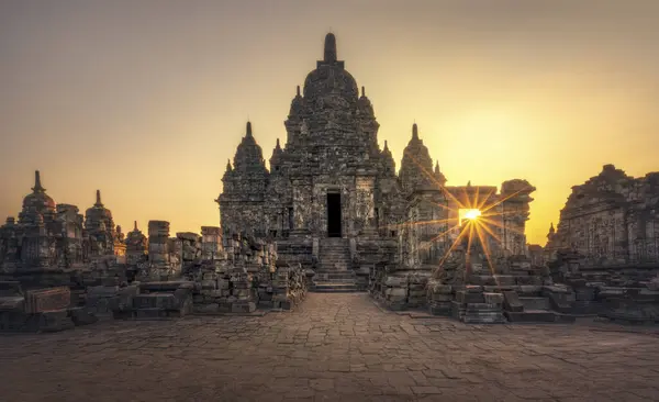 Indonesia Java Yogyakarta Prambanan Temple Sunset — Stock Photo, Image