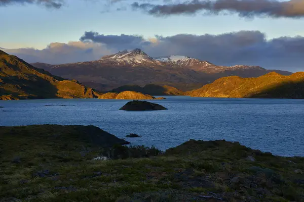 Chili Provincie Ultima Esperanza Nordenskjold Lake Bij Zonsopgang — Stockfoto