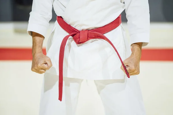 Sección Media Karateka Gimnasio — Foto de Stock