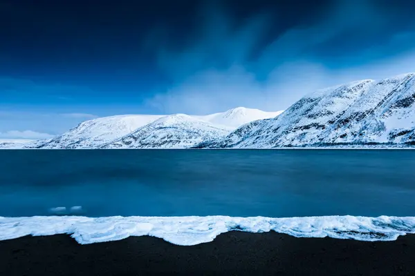 Frozen Pam Tanafjorden Suoidnesuolu Tana Norway — стокове фото