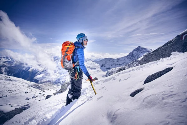 Γυναίκα Ορειβάτης Grossvendediger Tyrol Αυστρία — Φωτογραφία Αρχείου