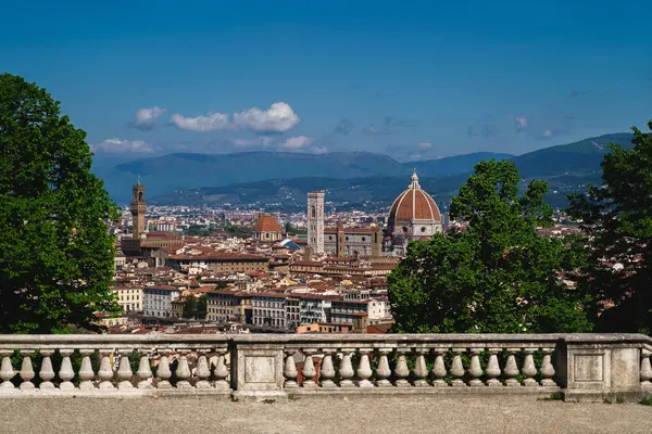 Talya Toskana Floransa Katedral Santa Maria Del Fiore Kubbesi Coronavirüs — Stok fotoğraf