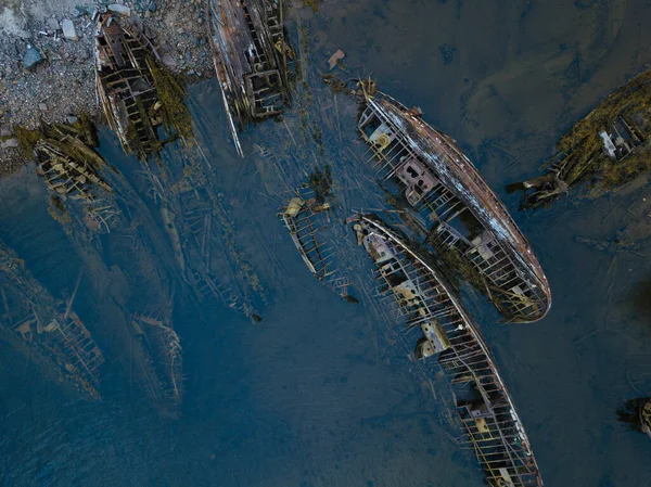 Aerial Photo Railway Mine Dam — Stock Photo, Image