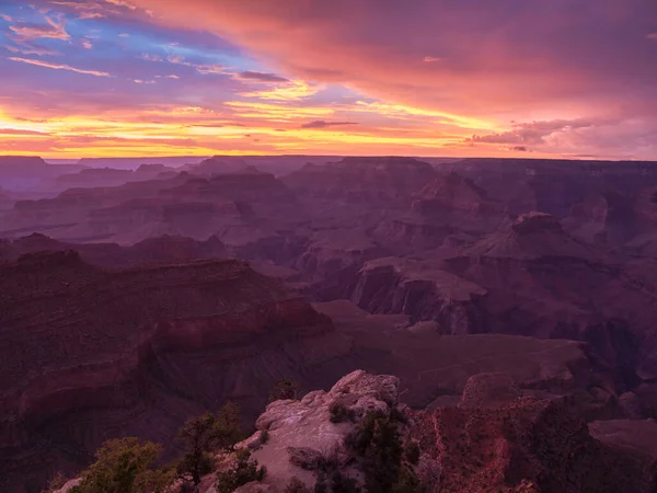 Usa Arizona Grand Canyon Vid Solnedgången — Stockfoto