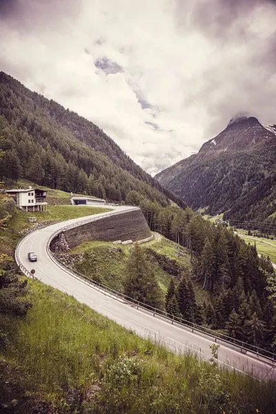 Αυτοκινητόδρομος Στο Central Eastern Alps — Φωτογραφία Αρχείου