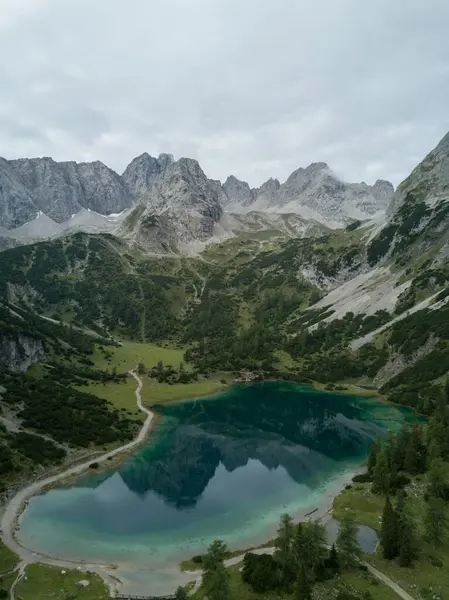 Seebensee Gölü Manzarası Tyrol Avusturya — Stok fotoğraf