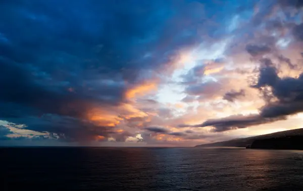 Dramatic Storm Clouds Atlantic Ocean Dawn — Stock Photo, Image
