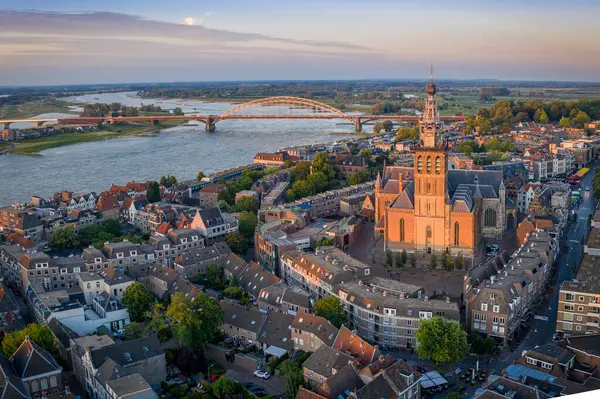 Netherlands Gelderland Nijmegen Aerial View Saint Stephens Church Surrounding Buildings — Stock Photo, Image