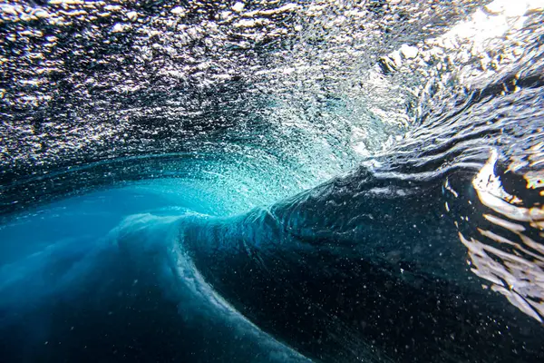 Unterwasser Ansicht Der Plätschernden Meereswelle — Stockfoto