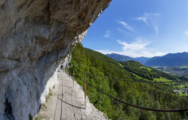 Áustria Alta Áustria Bad Goisern Hallstattersee Trilha Íngreme Montanha Eternal — Fotografia de Stock