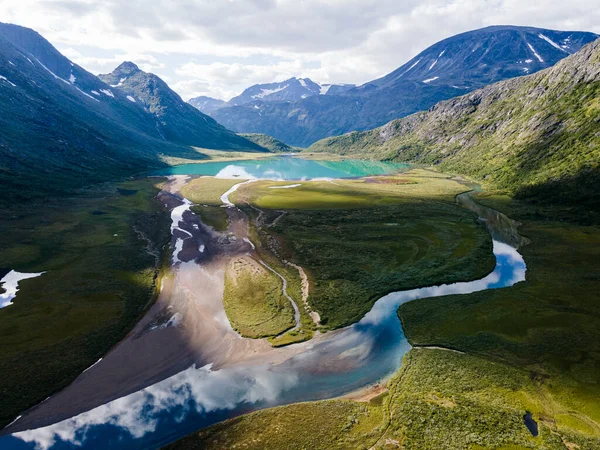 Range Mountain River Knutshoe Norway — Stock Photo, Image