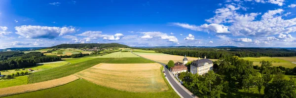 Německo Bavorsko Eggolsheim Letecký Pohled Hrad Jagersburg Venkovské Krajině — Stock fotografie