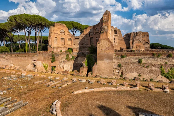 Włochy Rzym Wzgórze Palatyńskie Hipodrom Domicjana Lub Stadio Palatino Starożytny — Zdjęcie stockowe