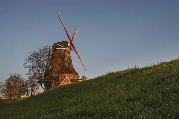 Németország Altes Land Jork Muhle Étterem Régi Szélmalomban — Stock Fotó