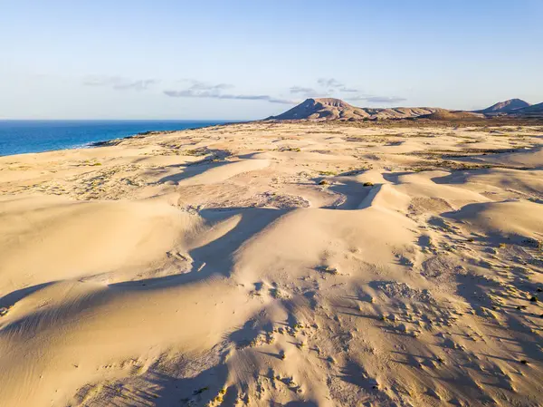 Veduta Aerea Semidesert Fuerteventura — Foto Stock