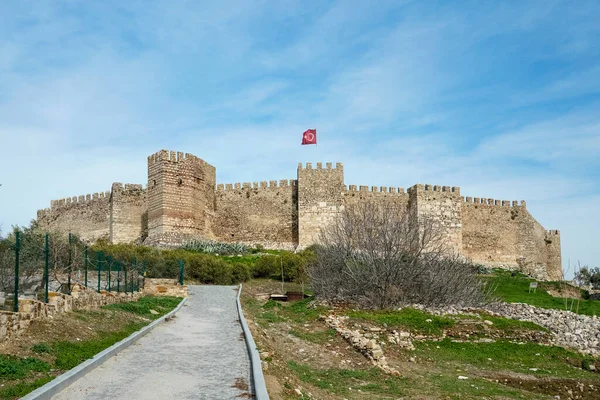 Ayasuluk Şatosu Önünde Türkiye Zmir Selcuk Footpath — Stok fotoğraf