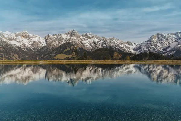 Reflection Hochkonig Mountain Water Salzburger Land Austria — Stock Photo, Image