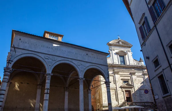 Itália Toscana Siena Escultura Lobo Loggia Del Papa Arcade — Fotografia de Stock