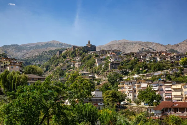 Montagna Del Mali Gjere Contro Cielo Blu Gjirokaster Albania — Foto Stock