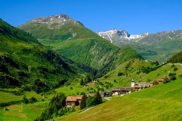 Ελβετία Graubunden Oberalp Pass Στο Καλοκαιρινό Ορεινό Τοπίο — Φωτογραφία Αρχείου