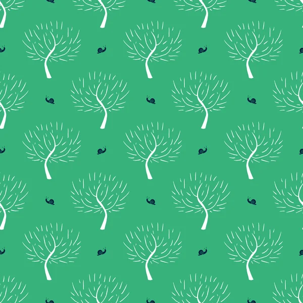 Pattern with trees — Stock Vector