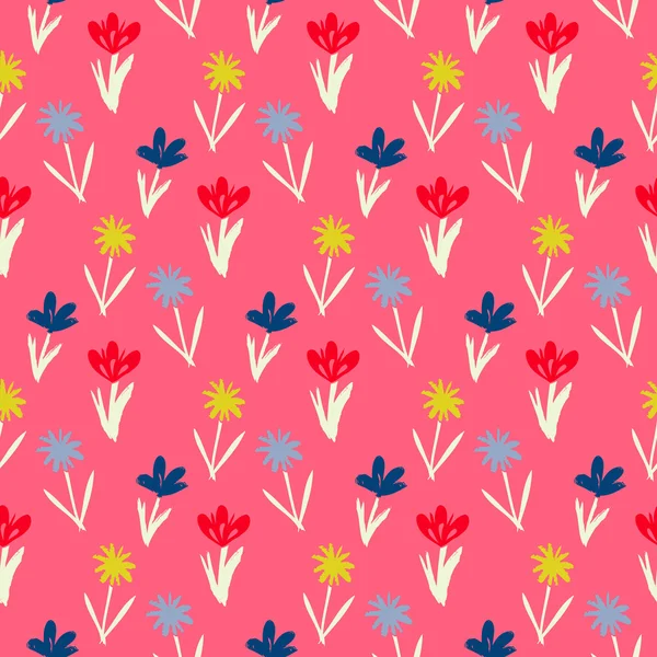 Motif floral sans couture avec de petites fleurs — Image vectorielle